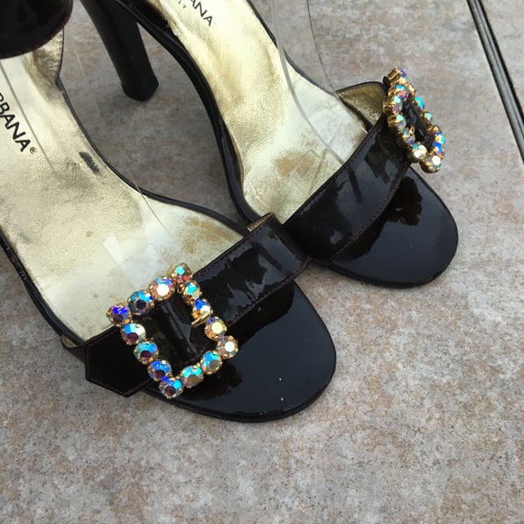 Dolce & Gabbana Ankle Strap Buckle Jeweled Sandals - Picture 5 of 16